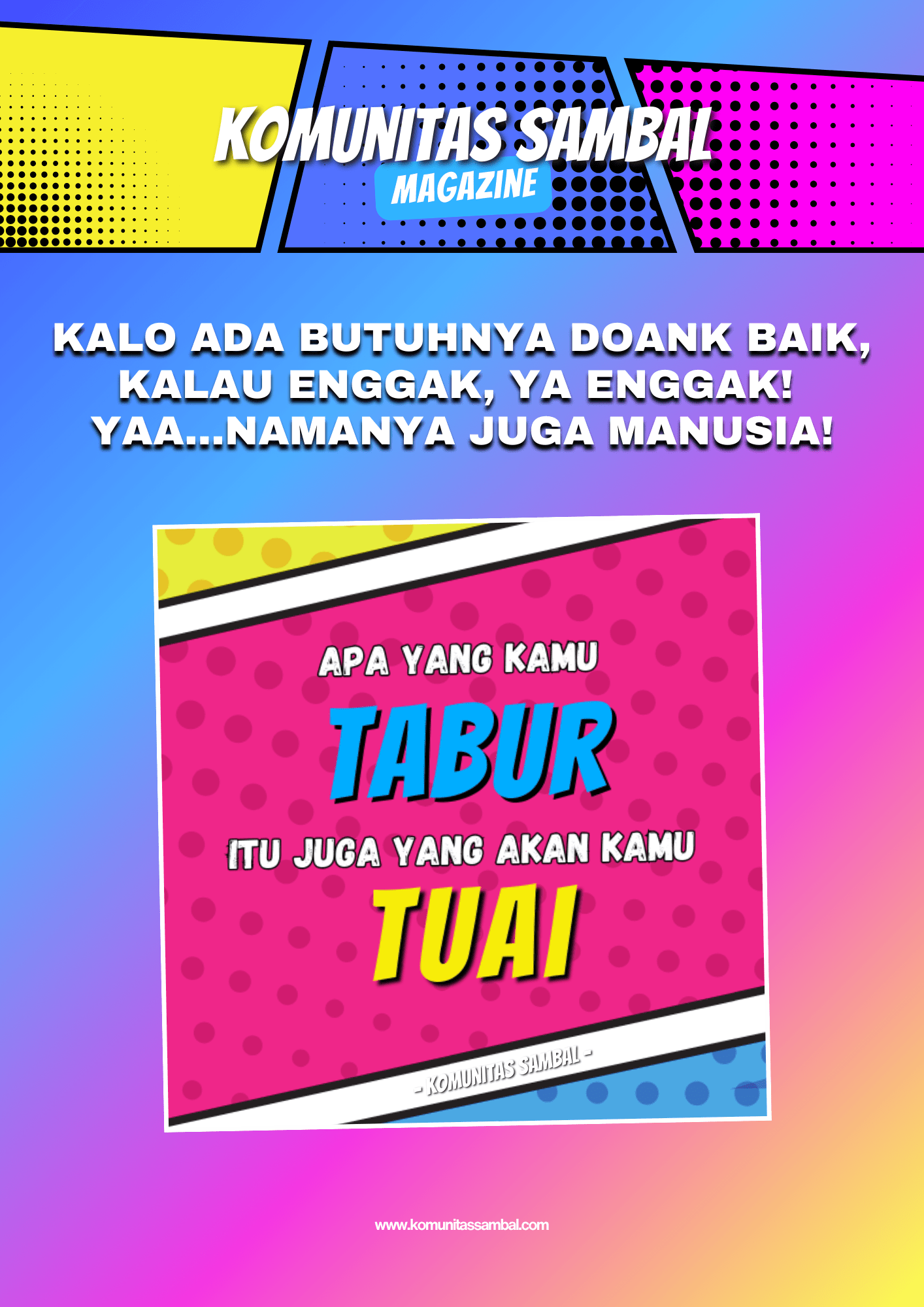 Kalo Ada Butuhnya Doank Baik, Kalau Enggak, Ya Enggak! Yaa…Namanya Juga Manusia!