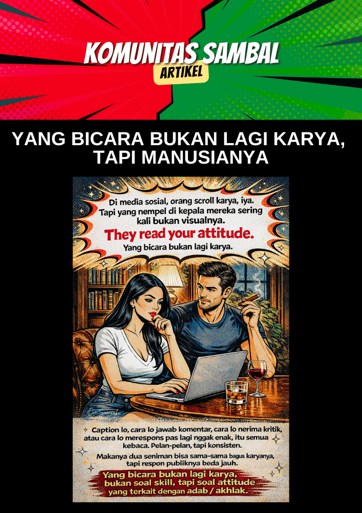 KOMUNITAS SAMBAL - Solidaritas Anak Muda Berbasis Ahlak dan Loyalitas Yang Bicara Bukan Lagi Karya, Tapi Manusianya